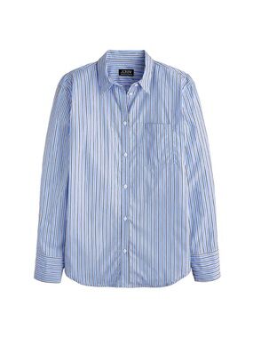 J.Crew Blue and White Multi-Stripe Button-Down Shirt